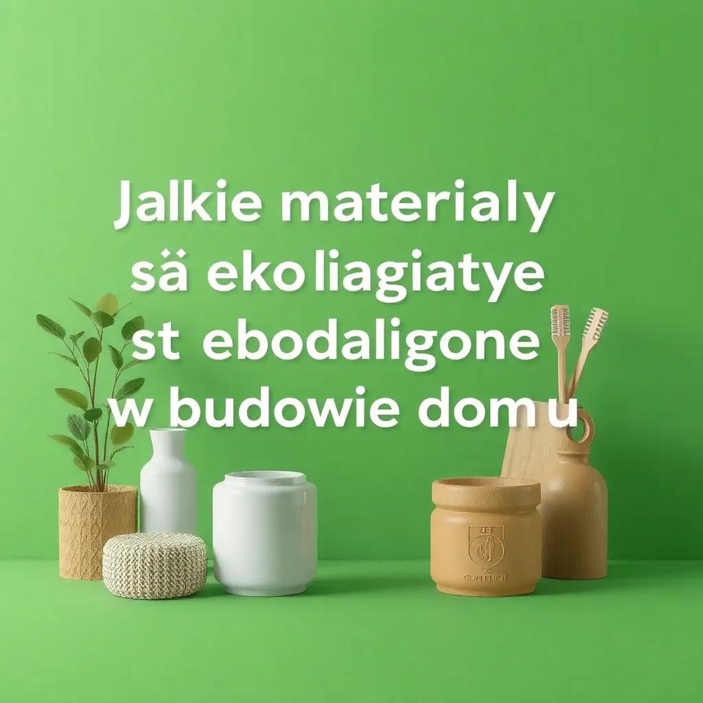 Jakie materiały są ekologiczne ⁢w budowie ​domu