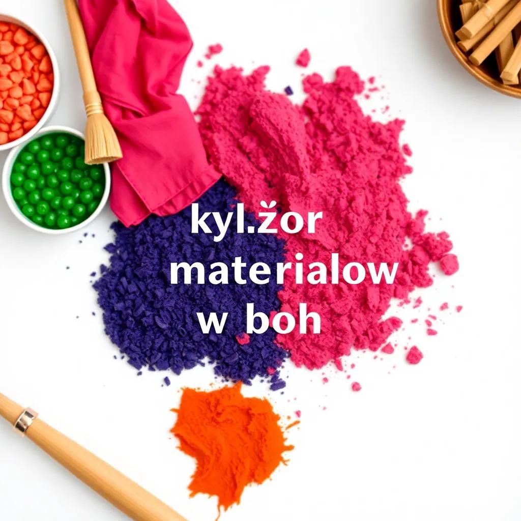 wybór kolorów i materiałów w boho